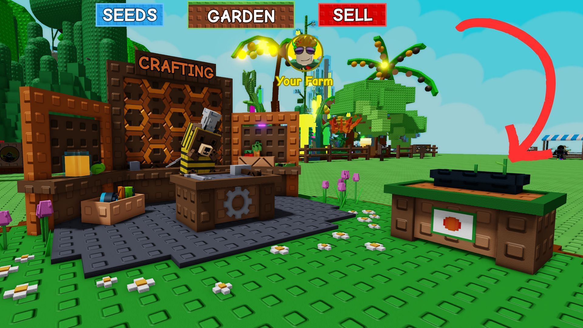 Interact with this station to open the crafting menu (Image via Roblox)
